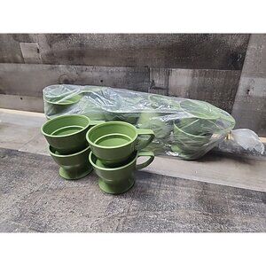 Vintage Solo Cozy Disposable Cup Holders Plastic Avacado Green Set of 14